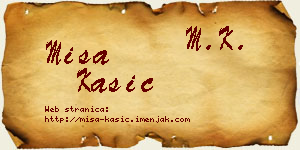 Miša Kašić vizit kartica